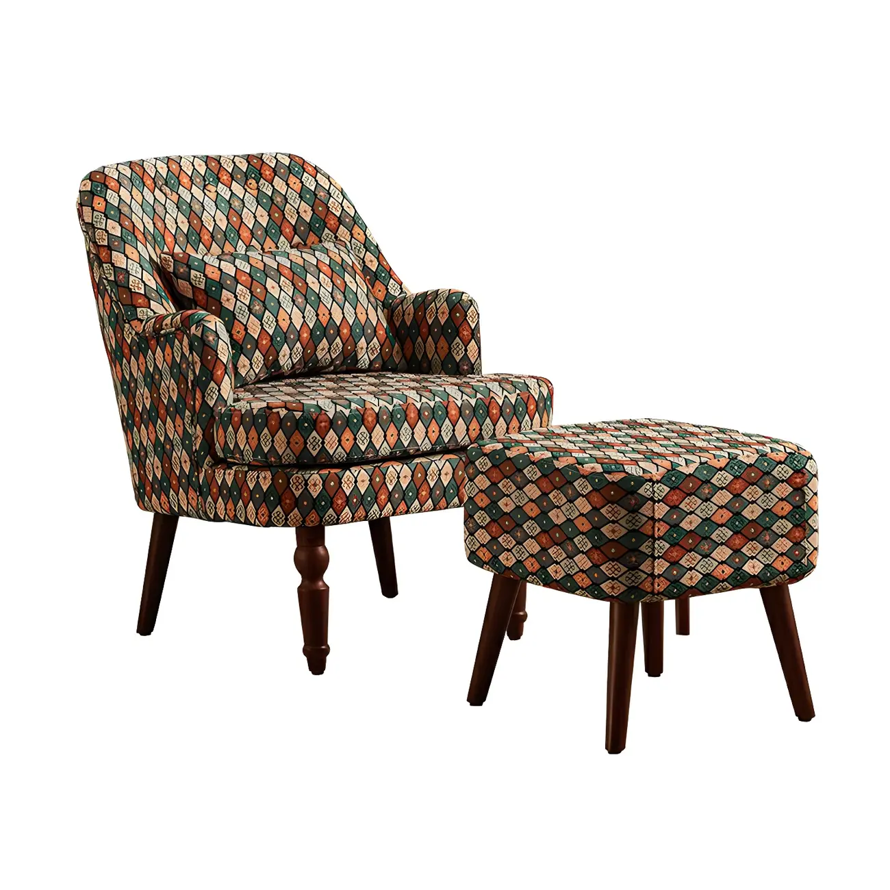 Scandinavian Patterned Upholstery Lounge Chair Image - 14 | homeyfad