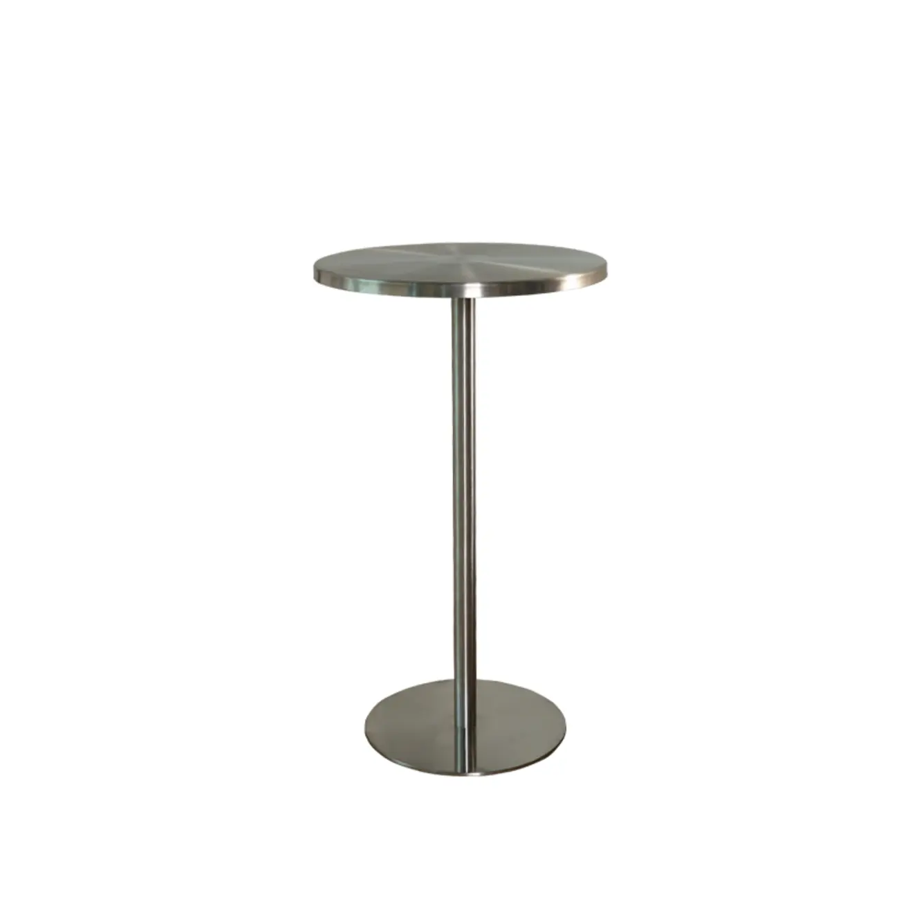 Industrial Stainless Steel Round Bar Table with 3 Pieces for Modern Room Image - 2 | homeyfad