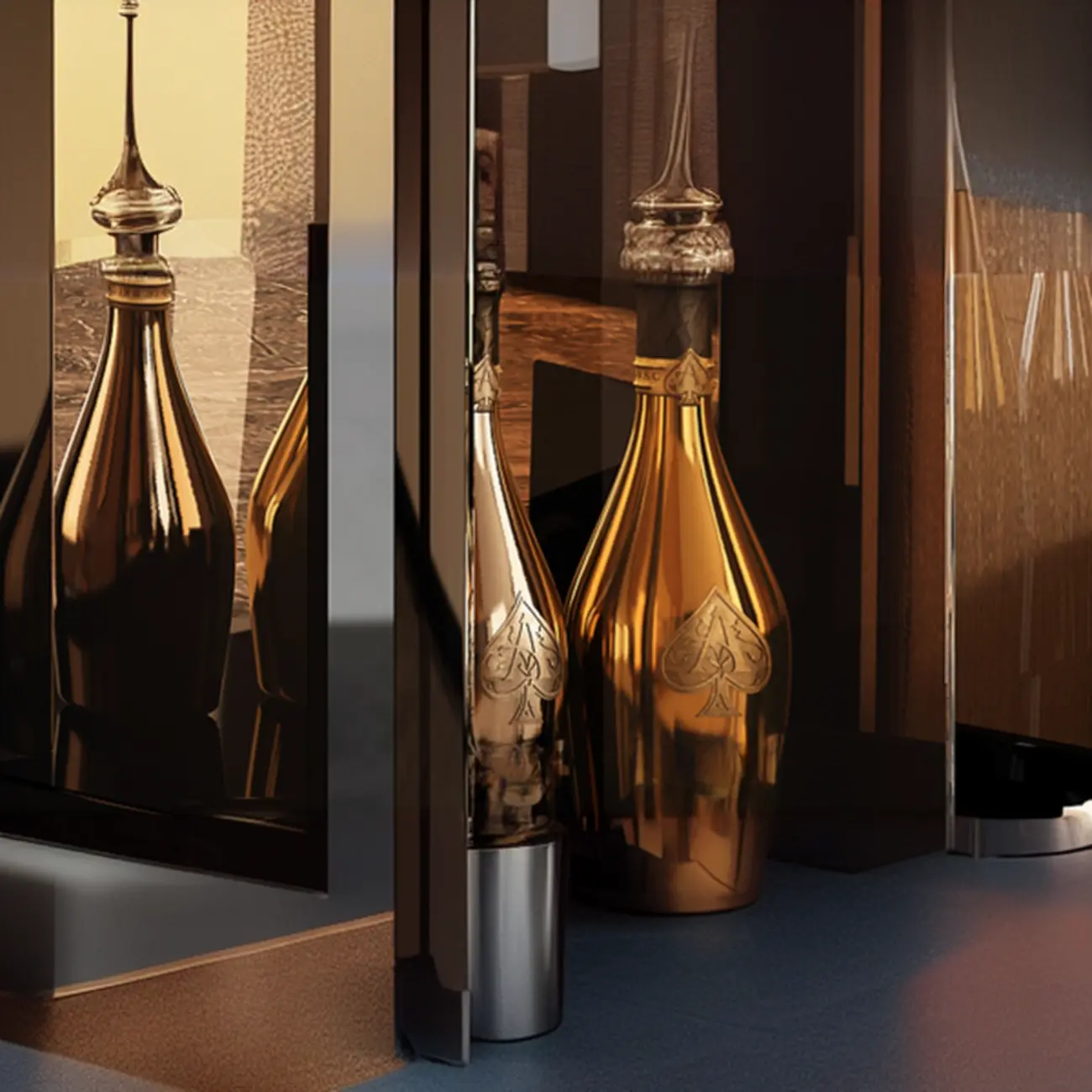 Modern Black Glass Display Cabinet with Storage for Living Room Image - 17 | homeyfad