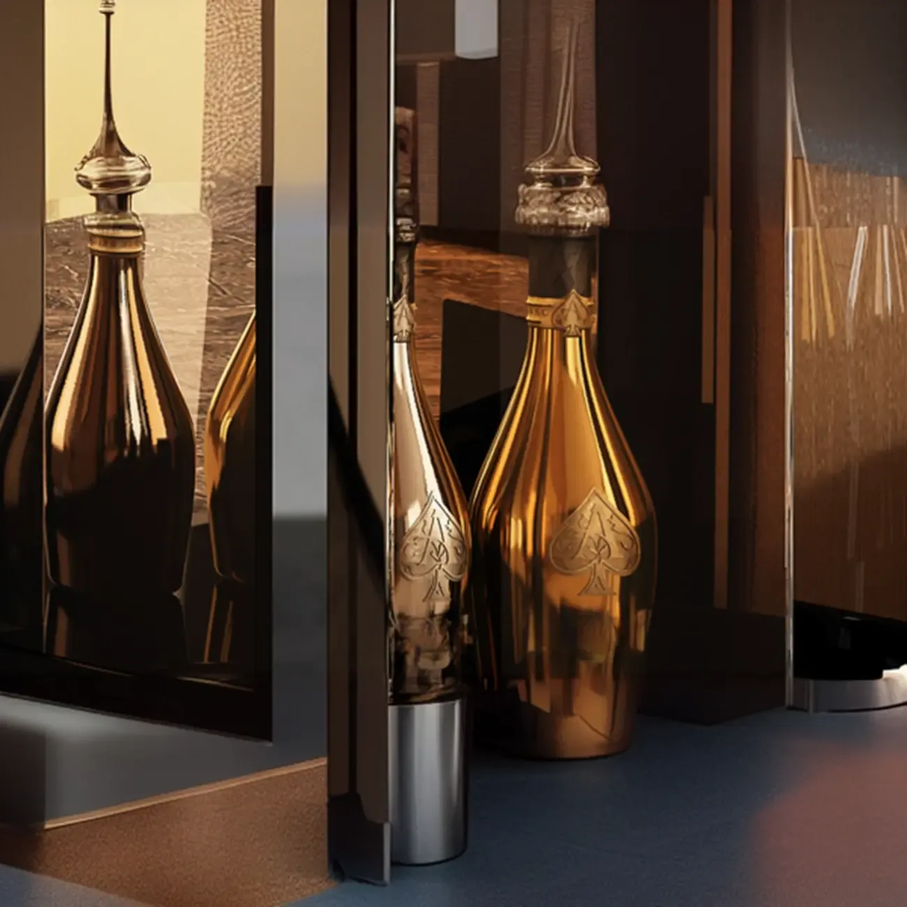 Modern Black Glass Display Cabinet with Storage for Living Room Image - 17