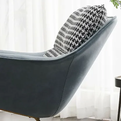 Houndstooth Upholstered Rocking Chair with Track Arm Image - 16