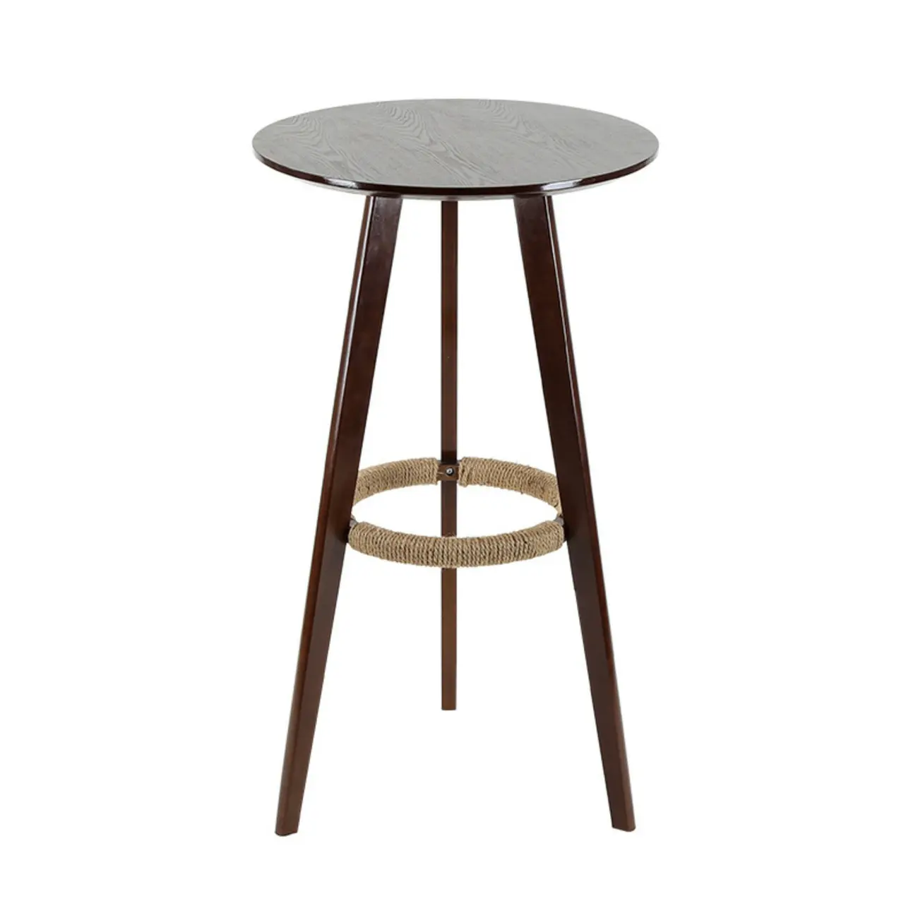 Modern Wooden Height Bar Table with Round Stools for Bistro Image - 3 | homeyfad