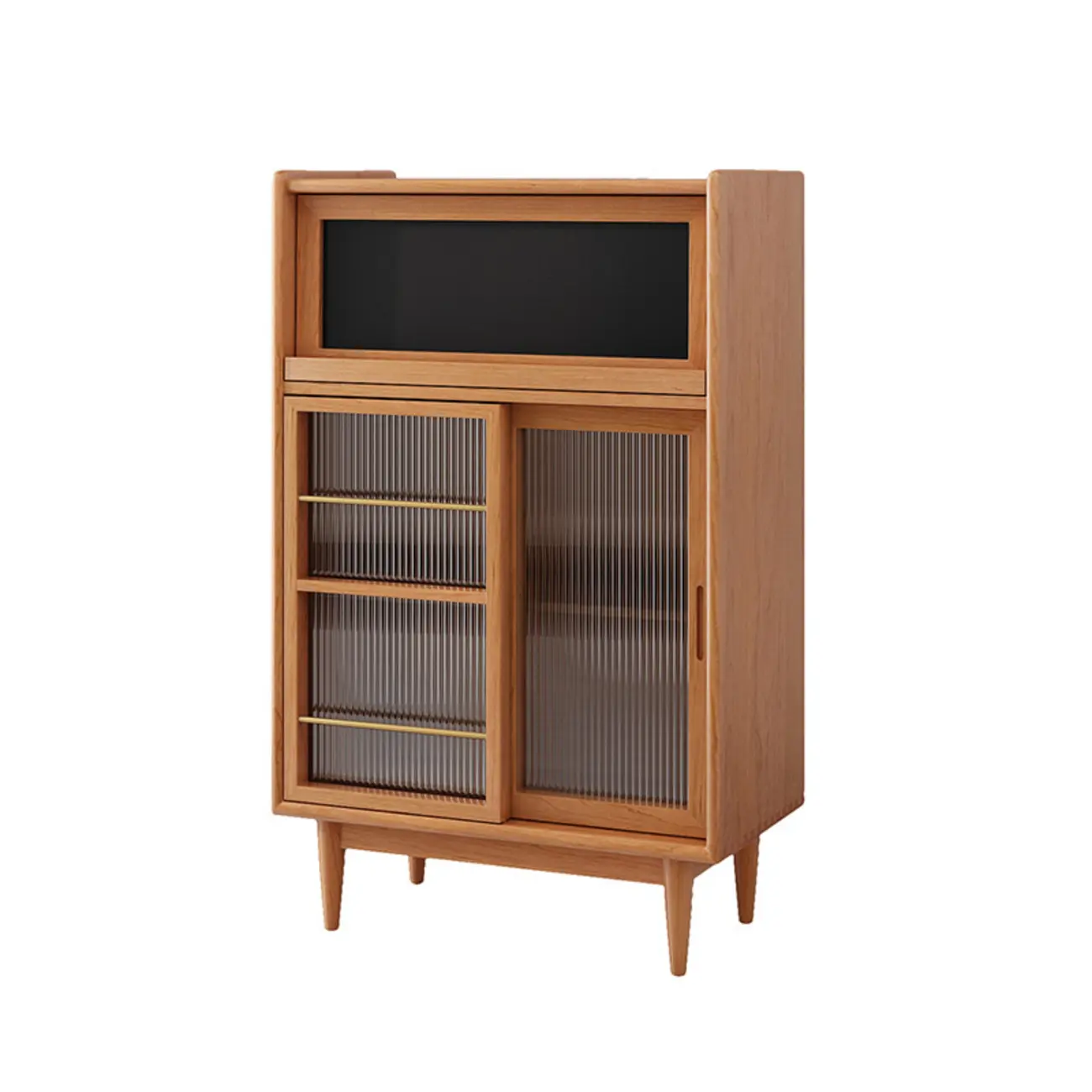 Wooden Display Cabinet with Rattan Doors for Bedroom Image - 9 | homeyfad