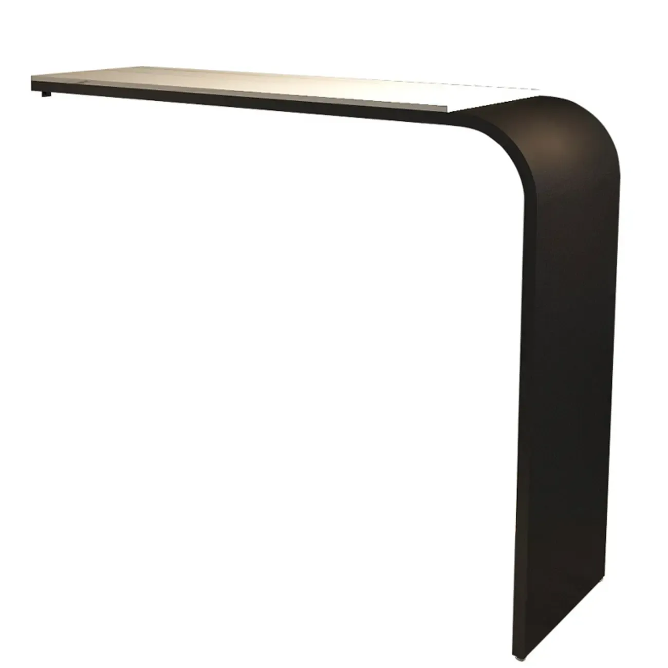 Minimalist Sleek White Metal Bar Table for Modern Home Image - 5