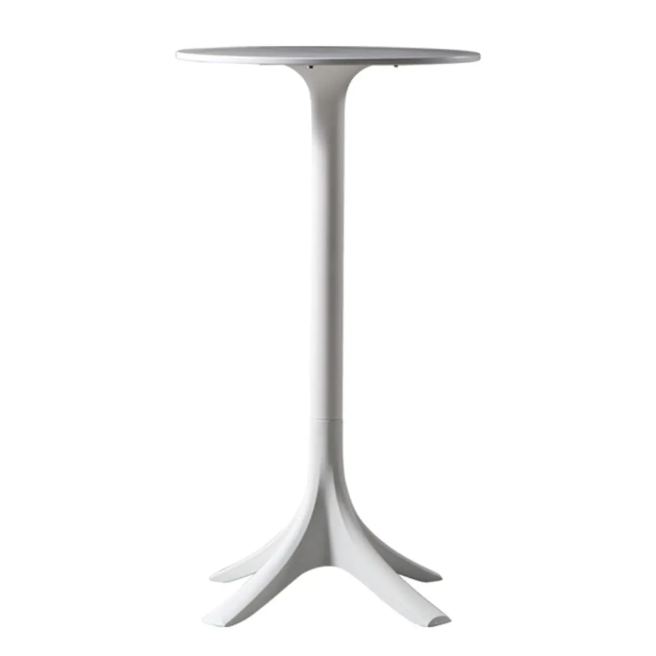 White Round Acrylic Tall Bistro Table Pedestal Base Image - 3 | homeyfad