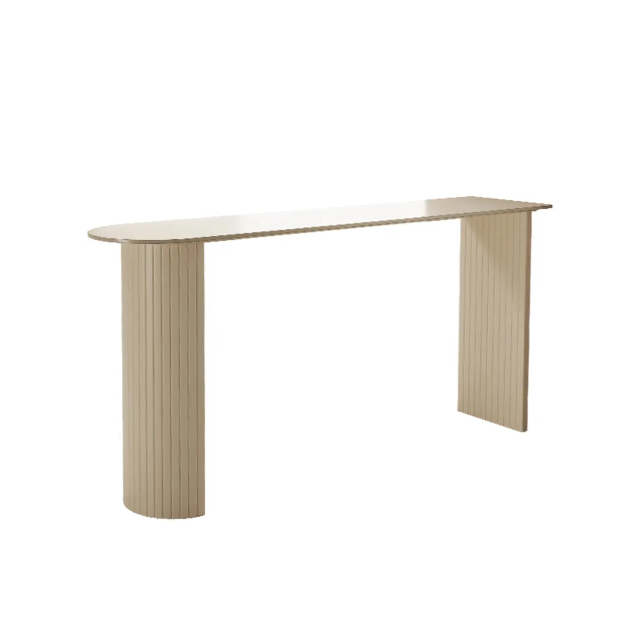 Minimalist White Narrow Marble Bar Table Set Image - 2 | homeyfad