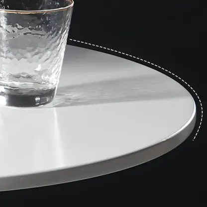 Modern Round White Acrylic Pub Bar Table for Bistro Image - 6