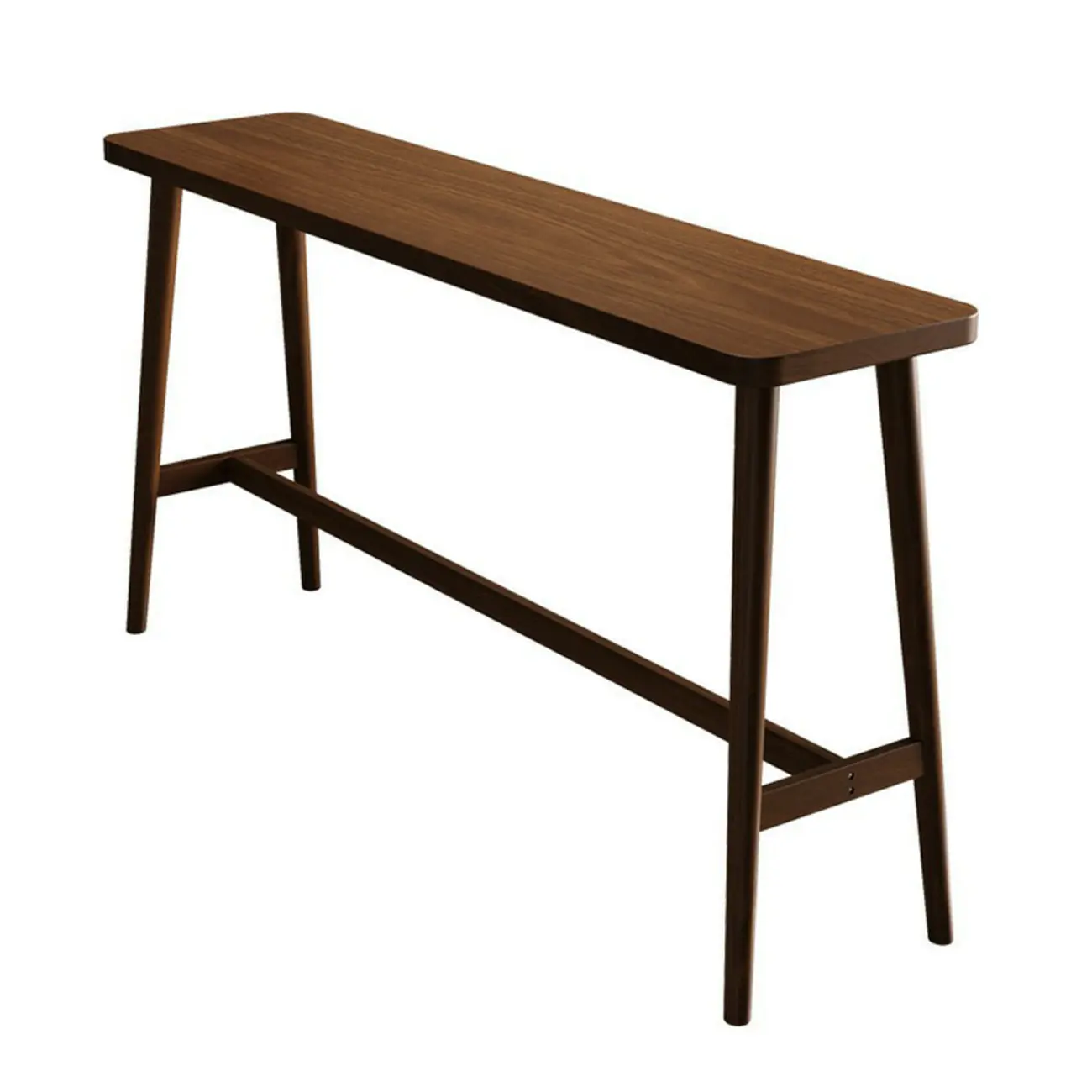 Nordic Wooden Norraw Bar Table with Footrest for Living Room Image - 5 | homeyfad