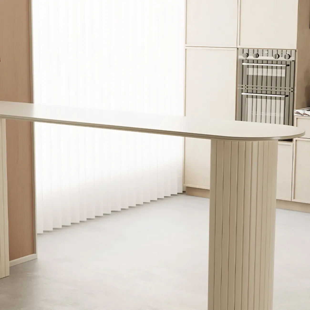 Minimalist White Narrow Marble Bar Table Set Image - 6