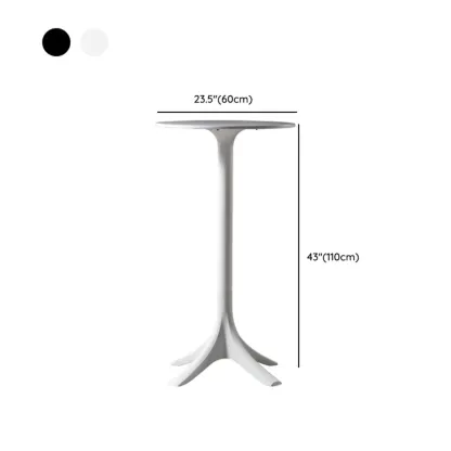 Modern Round White Acrylic Pub Bar Table for Bistro #size