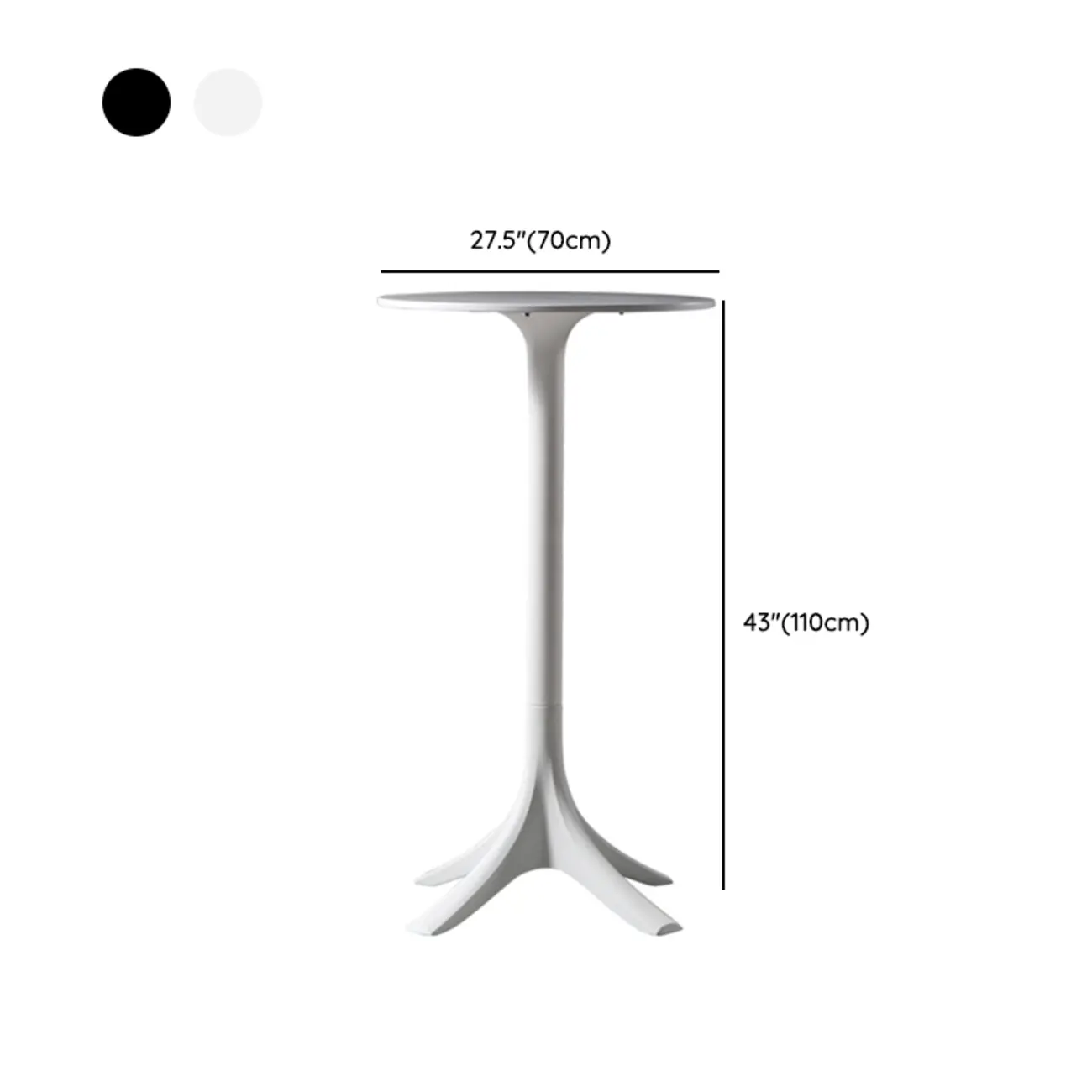 Modern Round White Acrylic Pub Bar Table for Bistro Image - 11 | homeyfad