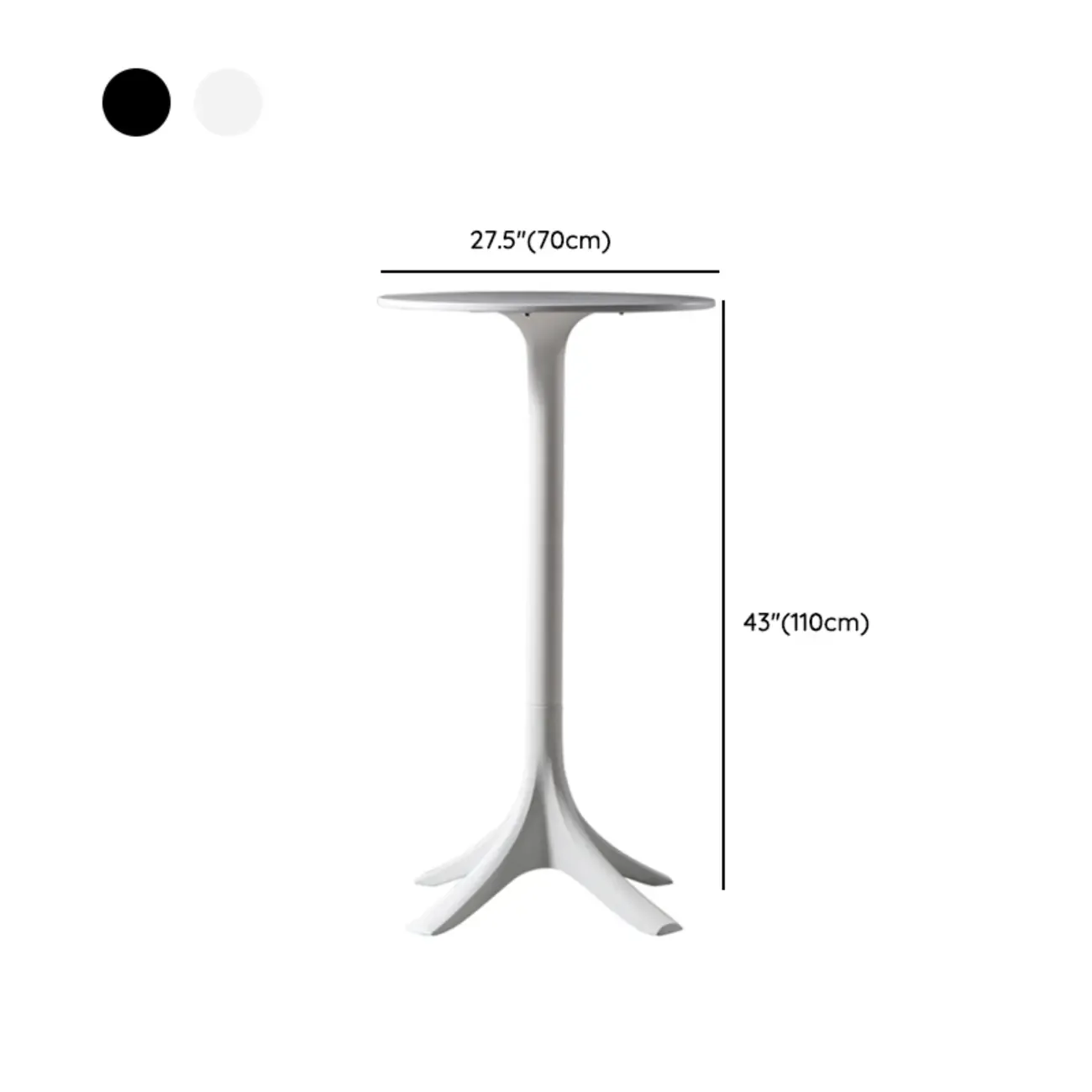 Modern Round White Acrylic Pub Bar Table for Bistro Image - 11