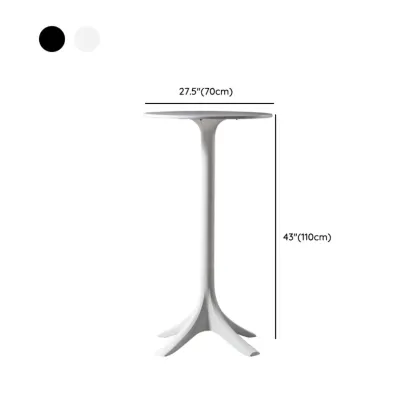 Modern Round White Acrylic Pub Bar Table for Bistro Image - 11