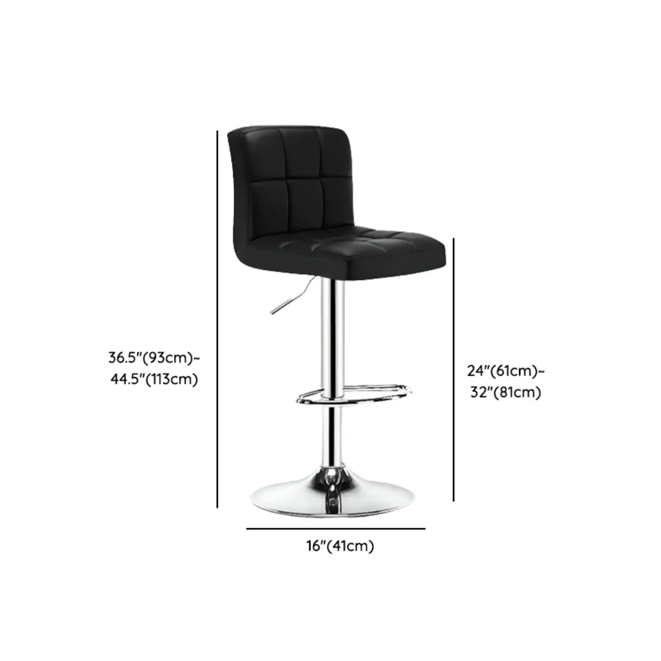 Adjustable Swivel Bar Stools with Cushioned Backrest Image - 17 | homeyfad