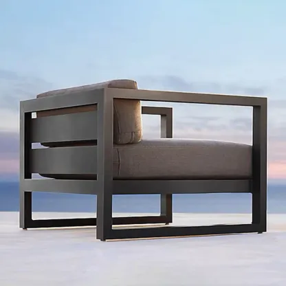 Modern Outdoor Waterproof Sofa Made of Metal Frame Image - 7