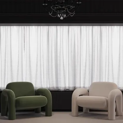 Ergonomic Flannel Arm Chair for Living Room Image - 6