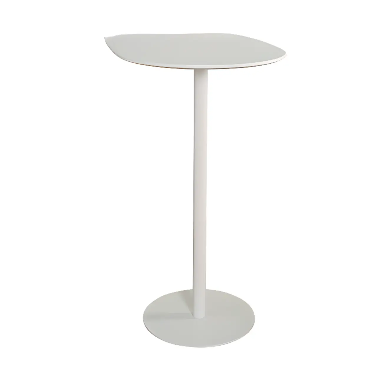Nordic White Wood Square Pub Table with 3 Pieces for 2 People Image - 2 | homeyfad