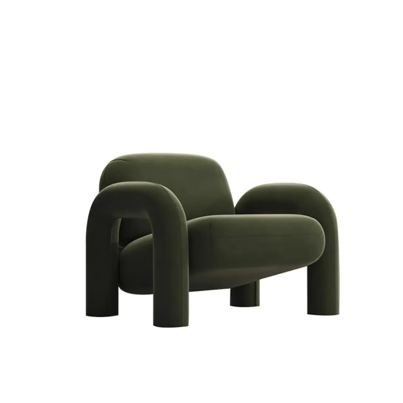 Ergonomic Flannel Arm Chair for Living Room Image - 8