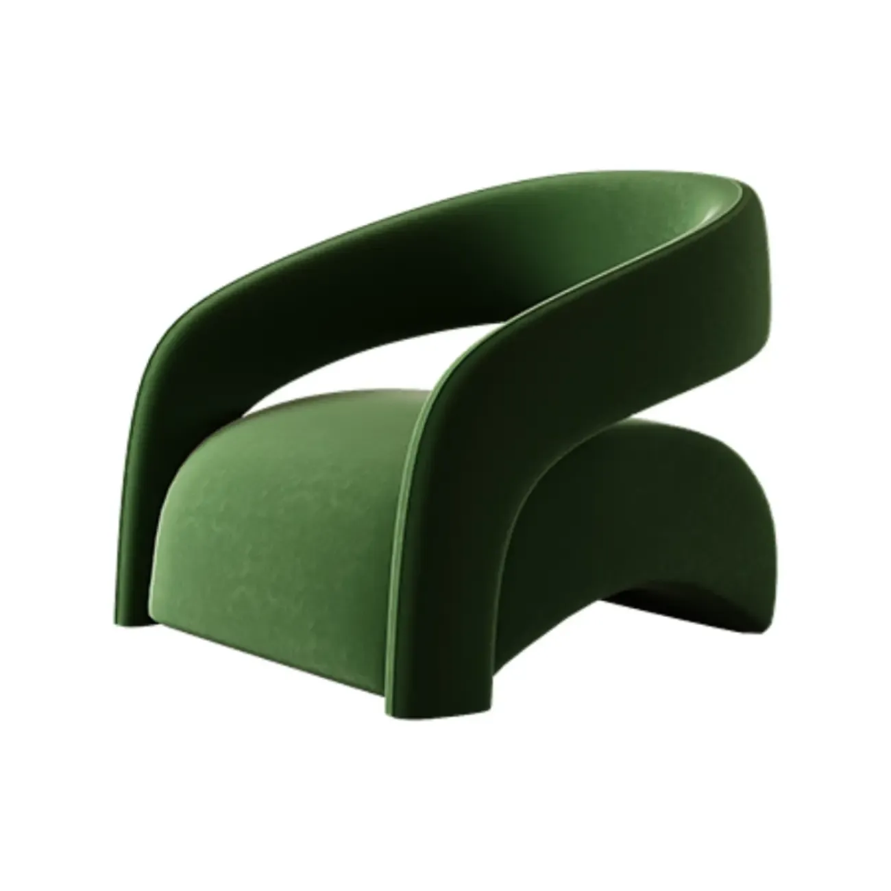 Modern Velvet/Sherpa Barrel Chair for Living Room Image - 10