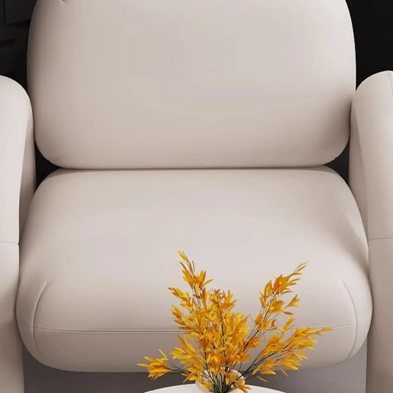 Ergonomic Flannel Arm Chair for Living Room Image - 9