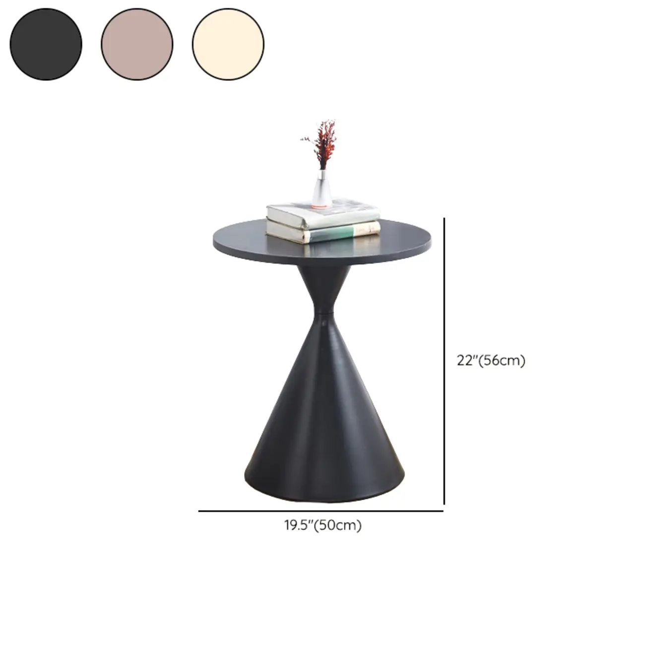 Modern Minimalist  Round Coffee Table Set with Wooden Top  Image - 26 | homeyfad