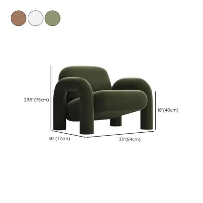 Ergonomic Flannel Arm Chair for Living Room #size