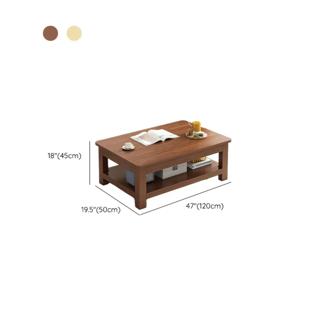 Minimalist Black Wood End Table with Storage for Living Room Image - 37