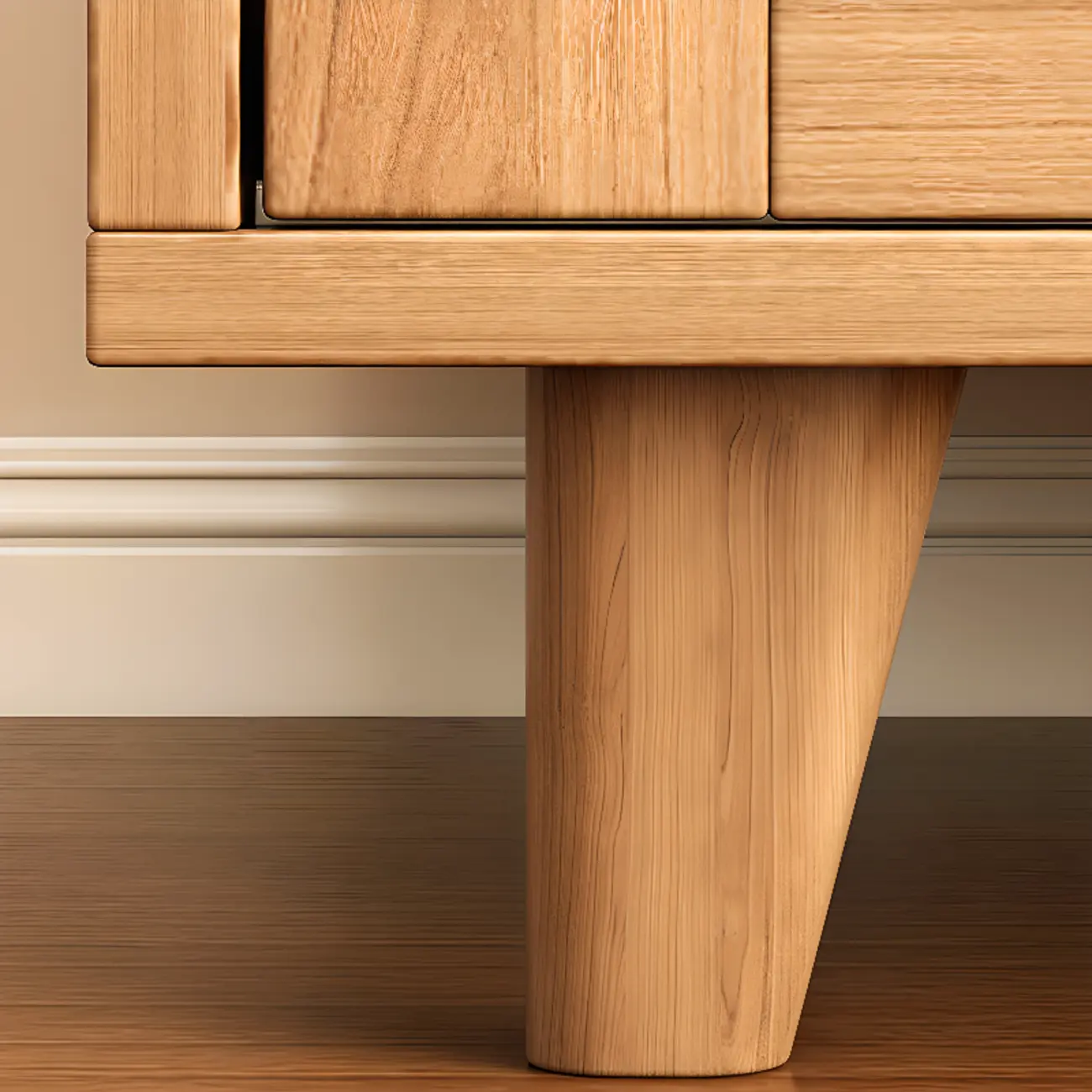 Modern Wooden Rectangle Accent Cabinet with Sliding Doors Image - 6 | homeyfad