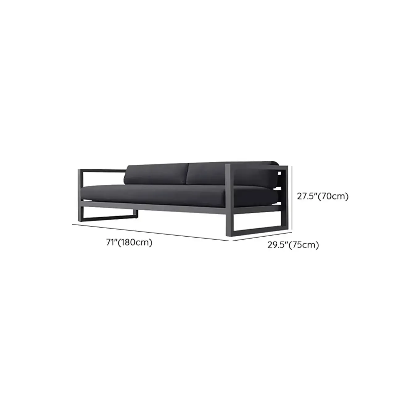 Modern Outdoor Waterproof Sofa Made of Metal Frame Image - 13