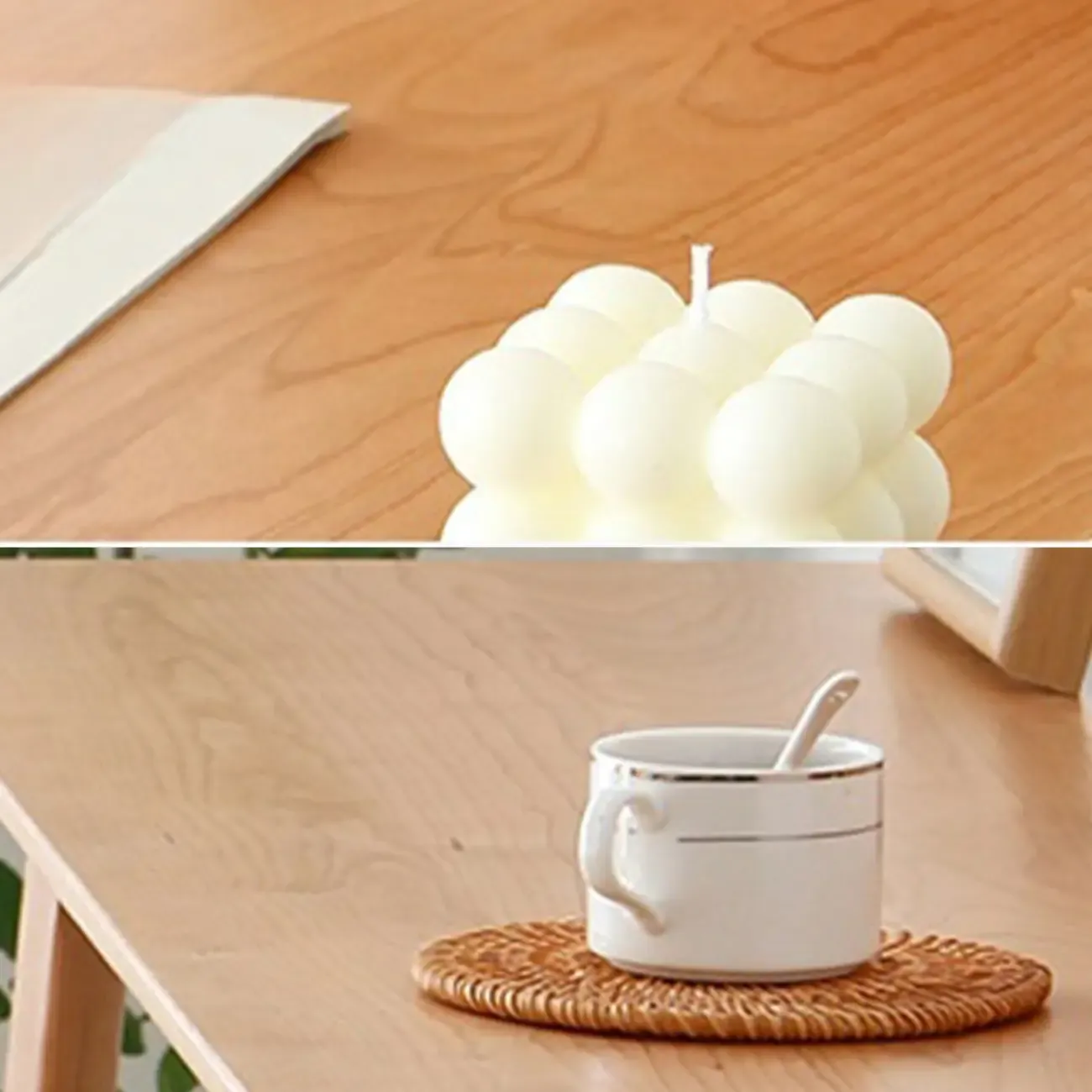 Rustic Soild Wood Dining Bar Table with Trestle Legs for Modern Home Image - 7