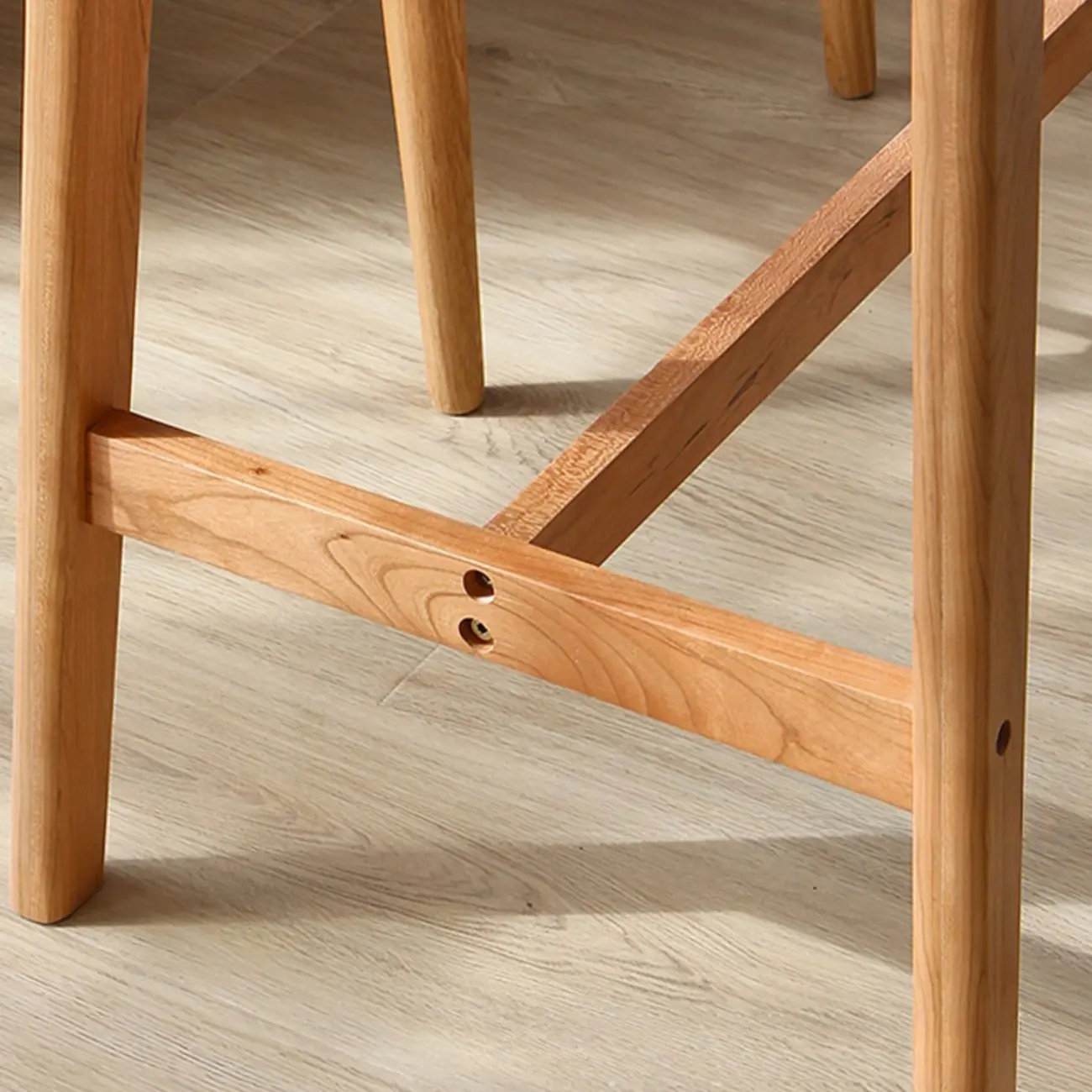 Rustic Soild Wood Dining Bar Table with Trestle Legs for Modern Home Image - 8 | homeyfad