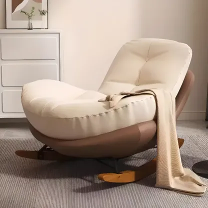 Modern Upholstered Rocking Chair for Stylish Living Rooms Image - 1