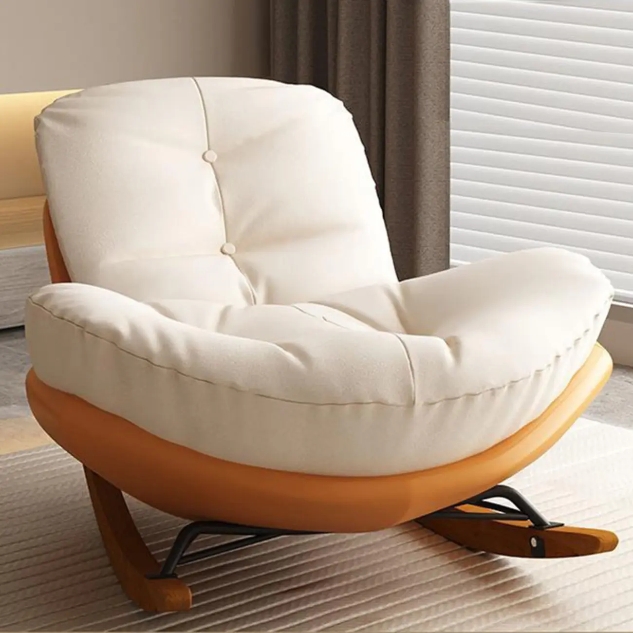 Modern Upholstered Rocking Chair for Stylish Living Rooms Image - 2 | homeyfad