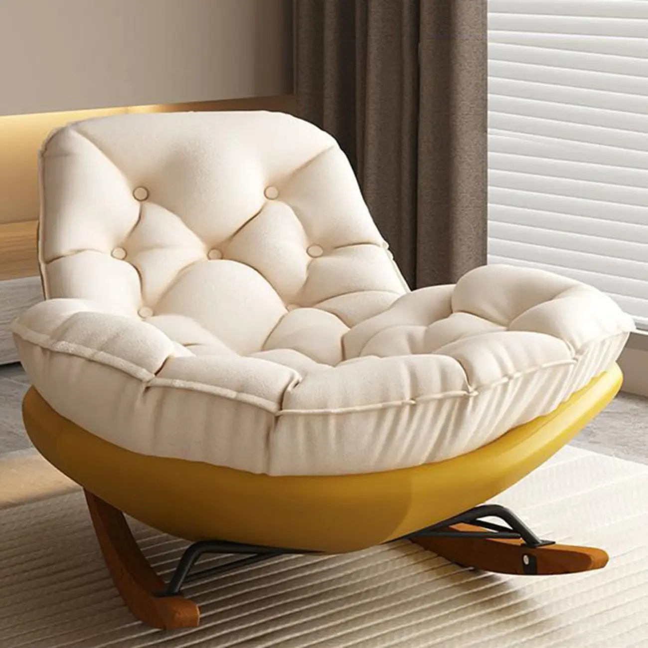 Modern Upholstered Rocking Chair for Stylish Living Rooms Image - 3 | homeyfad