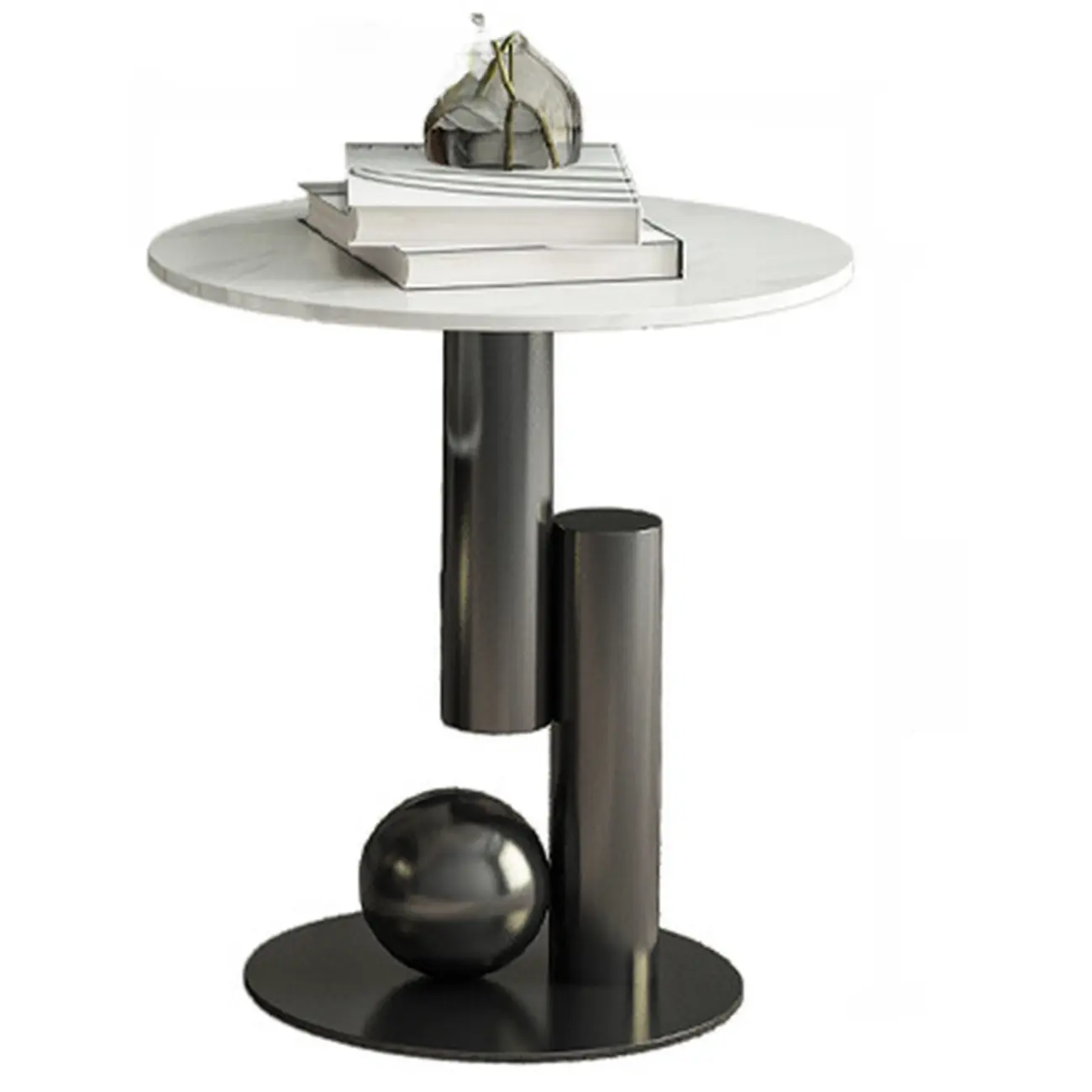 Modern Light Luxury White Oval Coffee Table with Metal Base Image - 7 | homeyfad