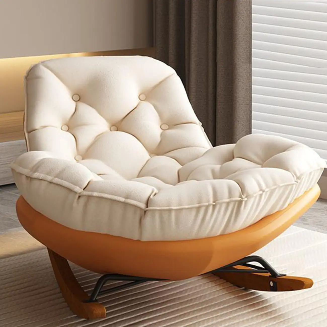 Modern Upholstered Rocking Chair for Stylish Living Rooms Image - 10 | homeyfad