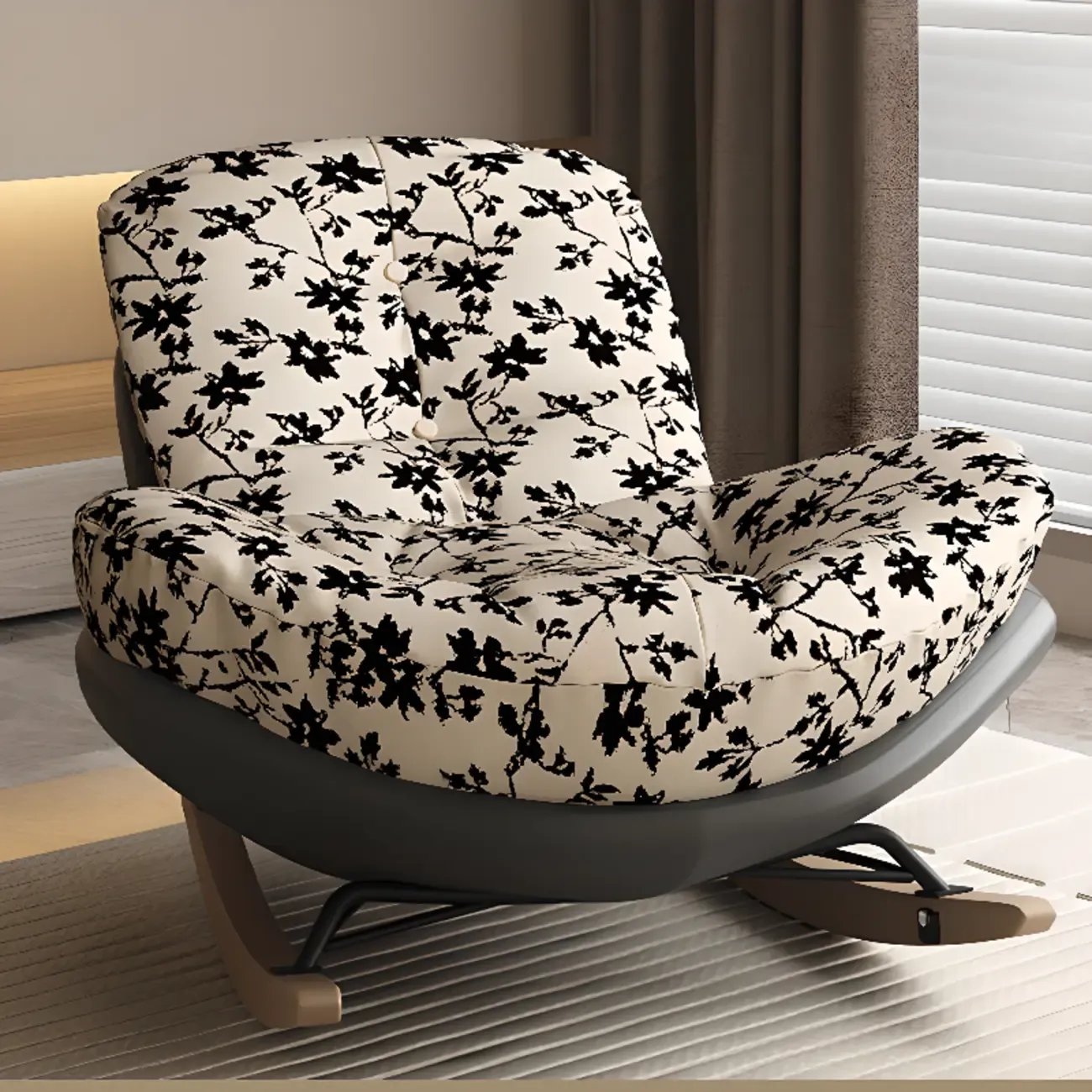 Modern Upholstered Rocking Chair for Stylish Living Rooms Image - 11