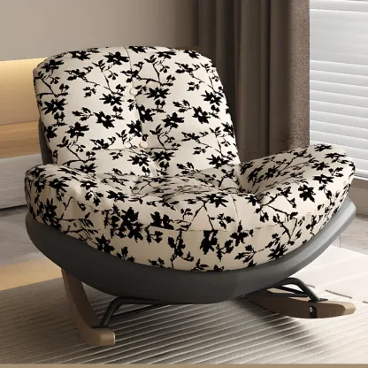 Modern Upholstered Rocking Chair for Stylish Living Rooms Image - 11