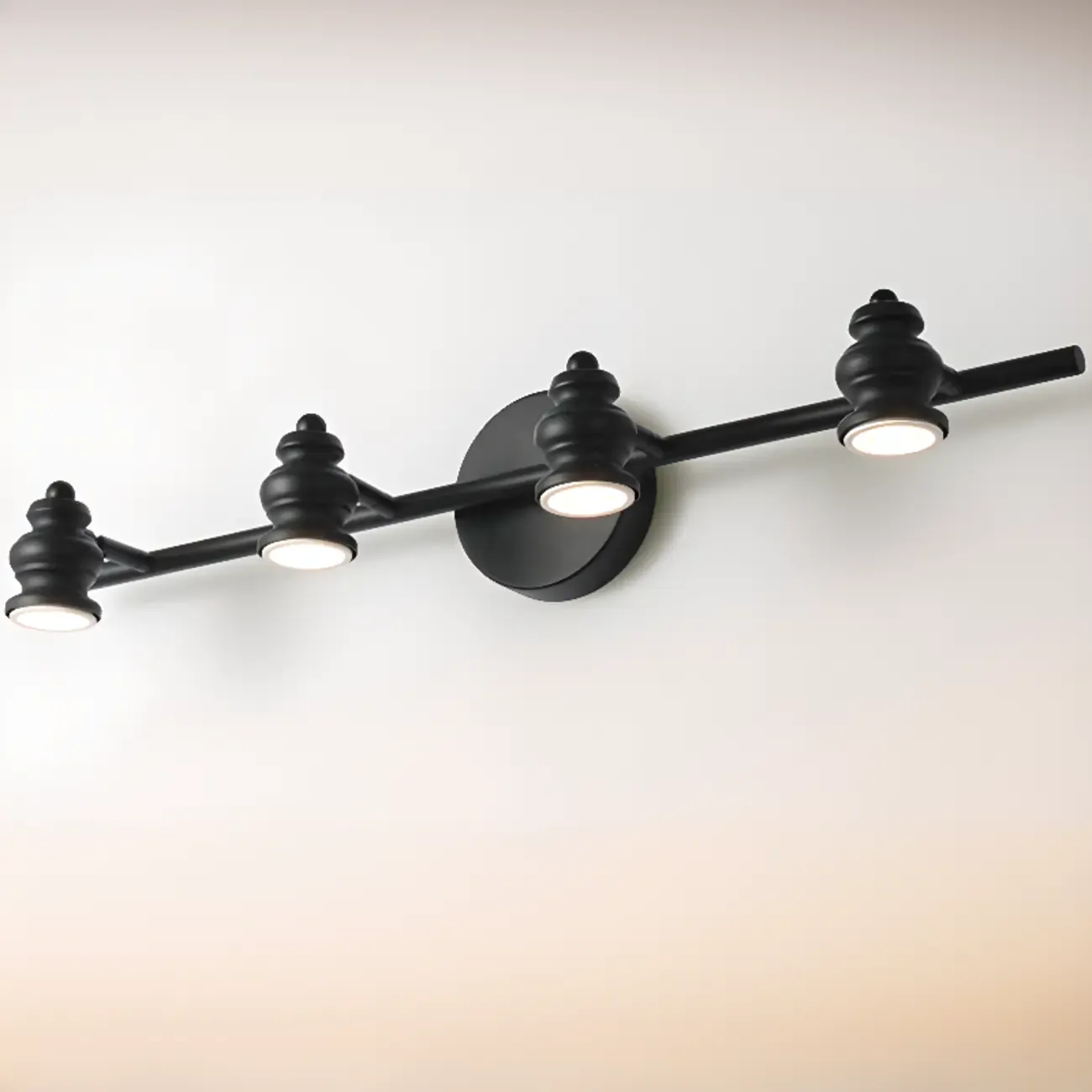 Large 4-Light Bathroom Vanity Light Fixture with Bi-pin Bulb Image - 3