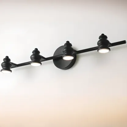 Large 4-Light Bathroom Vanity Light Fixture with Bi-pin Bulb Image - 3
