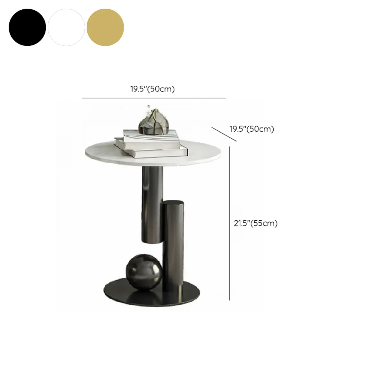 Modern Light Luxury White Oval Coffee Table with Metal Base #size | homeyfad