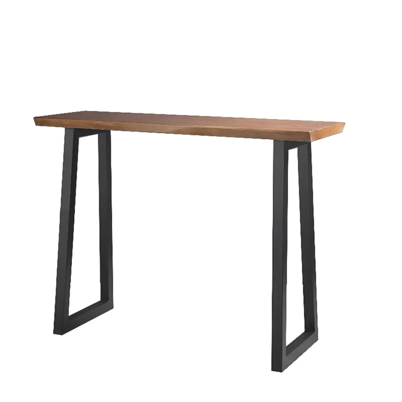 Rustic Wood Bar Table with Double Pedestal for Home Gatherings Image - 2 | homeyfad