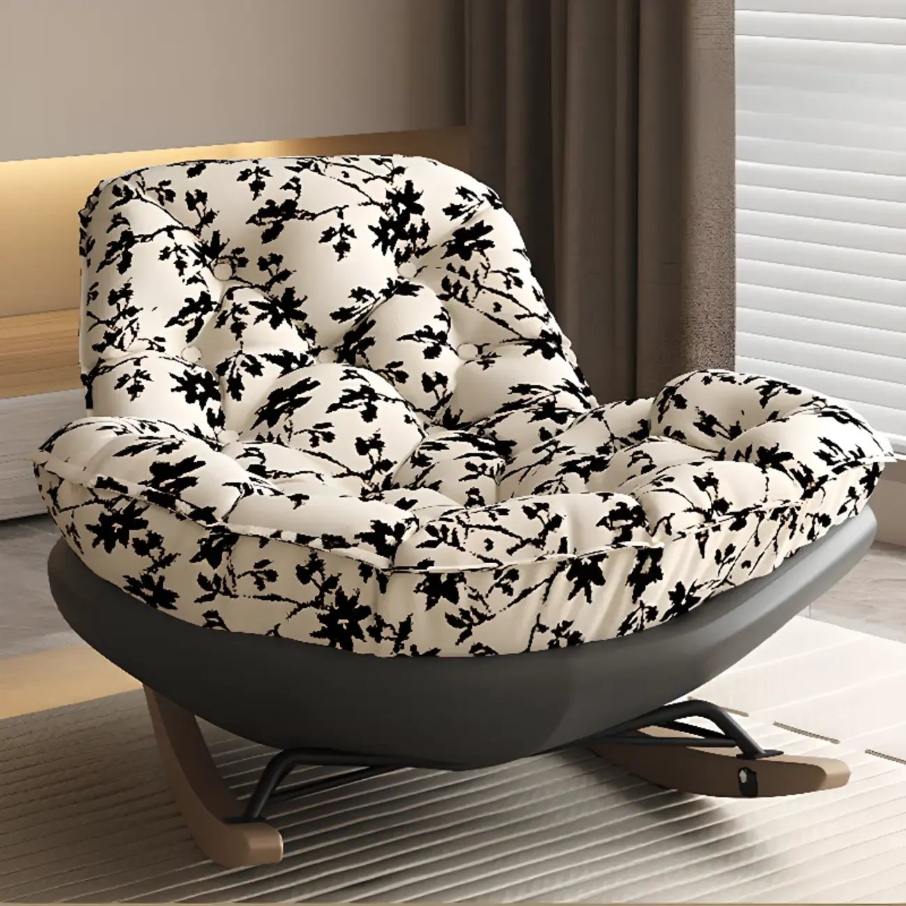 Modern Upholstered Rocking Chair for Stylish Living Rooms Image - 12