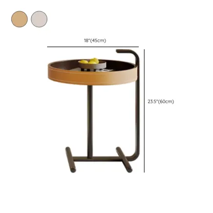 Set of 2 Wood Round Nesting Coffee Table with Modern Design  Image - 22
