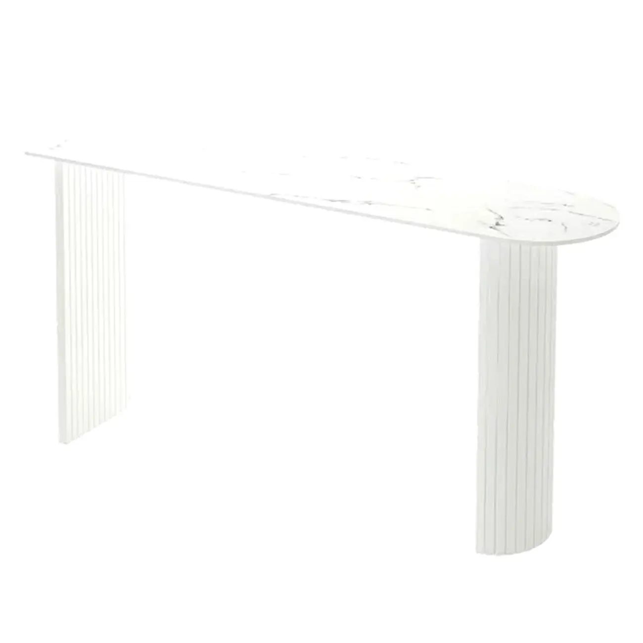 Modern Simple Bar Table with Stone Top in Beige for Home Image - 10 | homeyfad