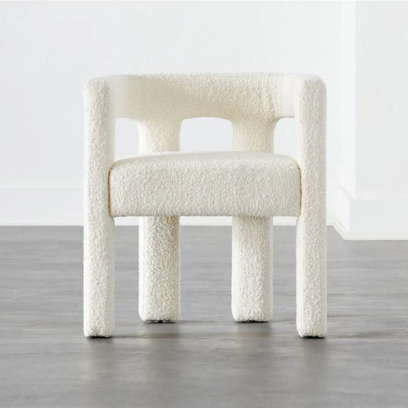 Modern Sherpa Upholstery Arm Chair for Living Room Image - 6 | homeyfad