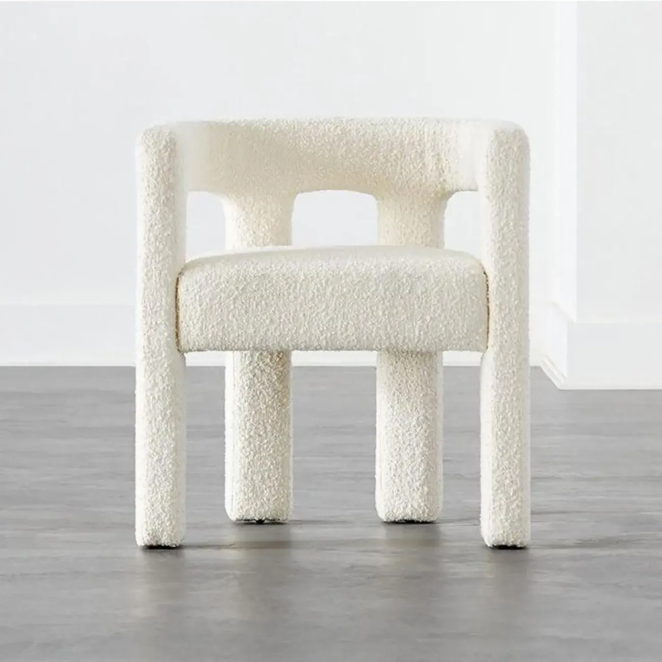 Modern Sherpa Upholstery Arm Chair for Living Room Image - 6