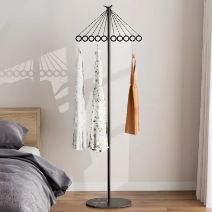 Modern Metal Coat Rack with Stand for Small Spaces Image - 4