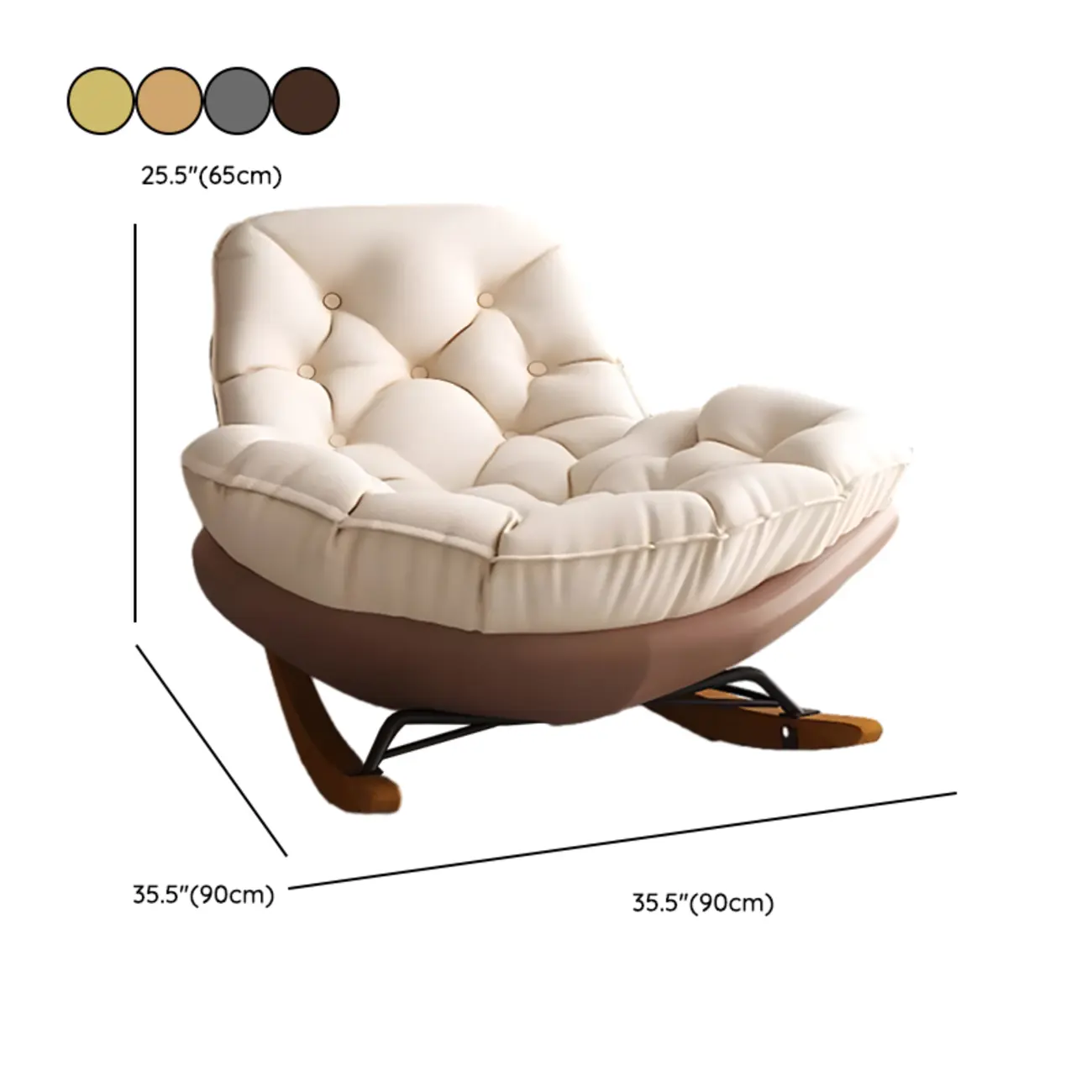Modern Upholstered Rocking Chair for Stylish Living Rooms #size | homeyfad