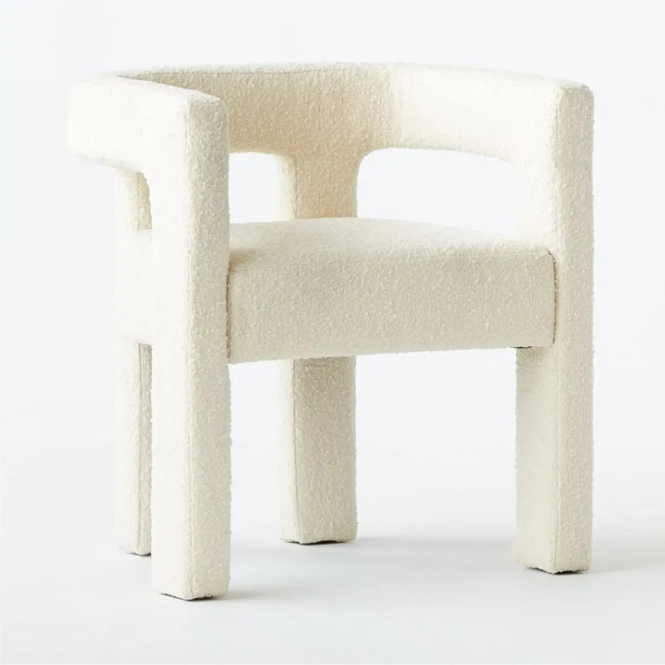 Modern Sherpa Upholstery Arm Chair for Living Room Image - 8